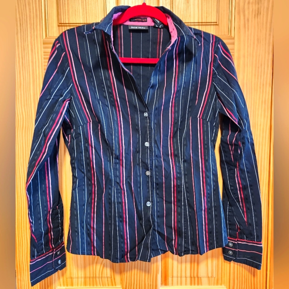New York & Company Stretch Button Down Shirt.